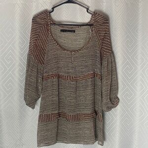 Patterson J. Kincaid Sheer Flowy Tunic Top Women’s Size Small